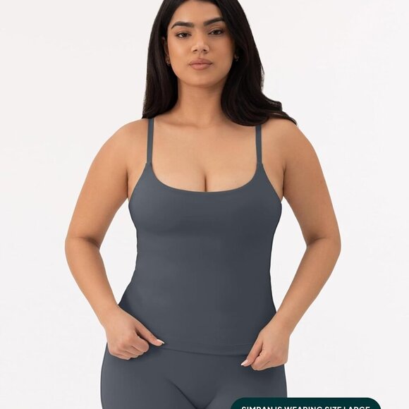 Women's Yoga Tank Top with Built-In Bra, Medium Support, Soft Fabric, Thunder Co - Picture 6 of 6